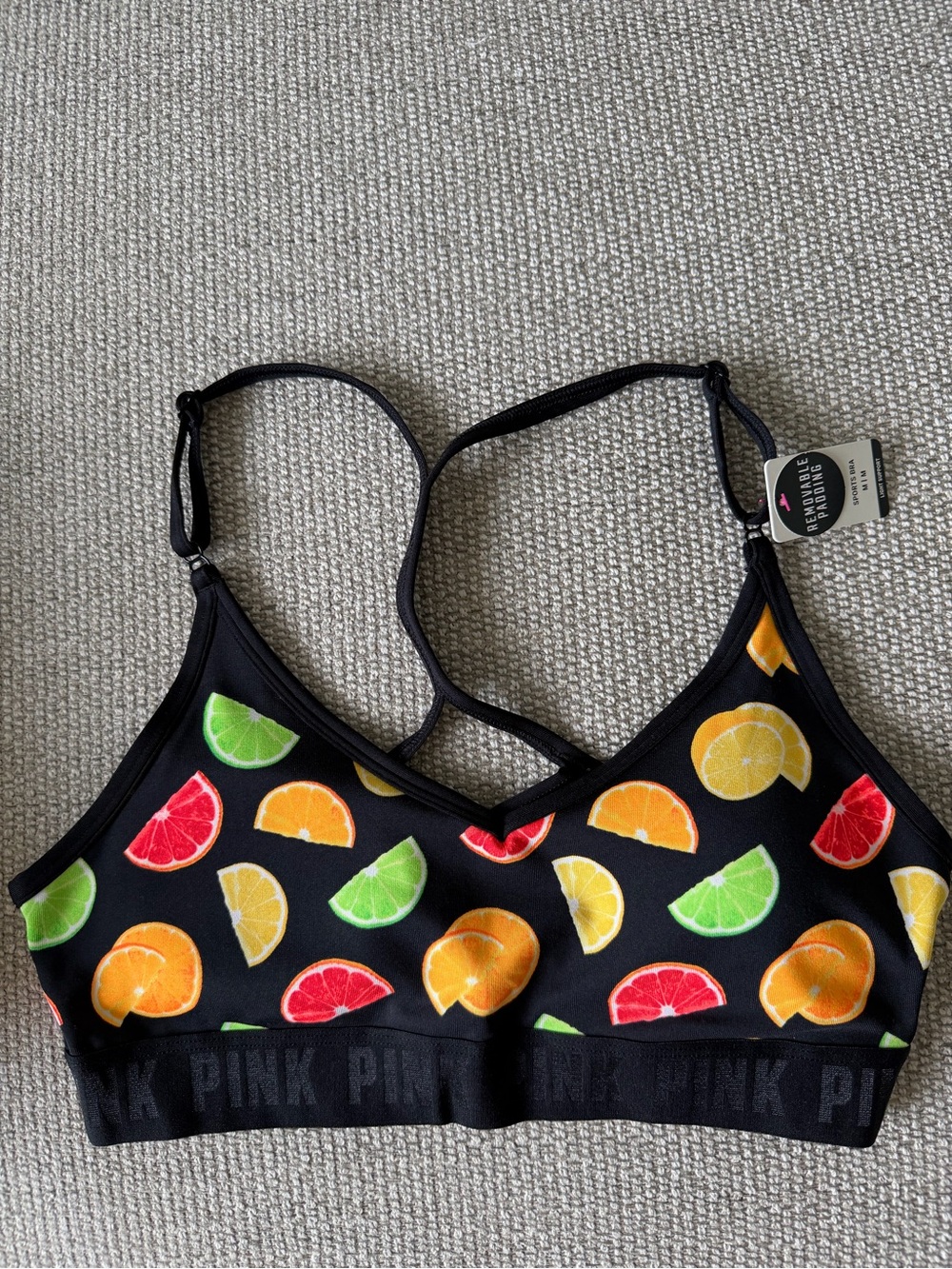 Sporto Black Citrus Slice Bralette